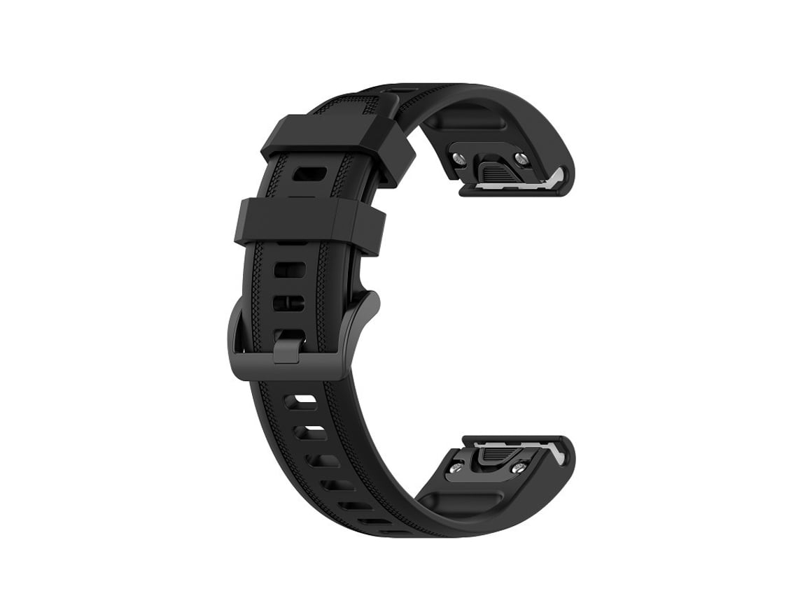 Lurelia Pulseira De Relógio 22 Mm, Compatível Com Garmin Fenix 7/ 6/ 5, Silicone Preto À Prova D'água, Ajuste Rápido