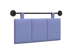 Conjunto 1 Cabeceira Suspensa Vidaxl Azul Veludo (90 X 55 X 5 Cm)