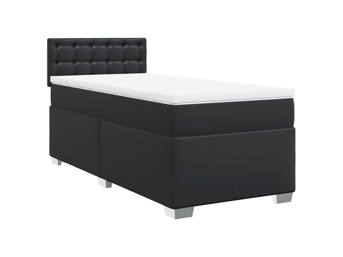 Box Spring Bed, Box Spring Beds Vidaxl Preto Couro Artificial (80 X 200 Cm)