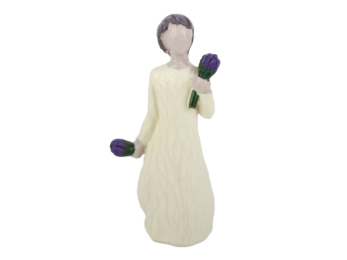 Estátua de Menina com Flores Willow Tree