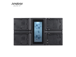 2026 carregador de Baterias de 4 Canais para Canon Lp e6 Lp e6n Lp e17, Carregador Digital de 4 Vias com Lcd para Câmera 80d