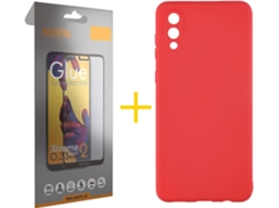 Capa e Película Samsung A02 ACCETEL 2313 Vermelho