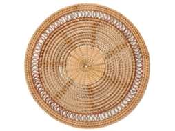 Decoração de parede de vime tecido Boho natural Rebe para Lar Jardim Varanda