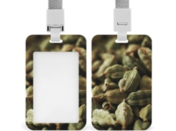 Porta Crachá Com Design De Semente Cardamomo Pequeno, Personalizável, À Prova D Água, Ideal Functionals Of