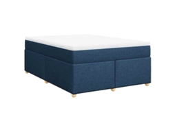 Box Spring Bed, Box Spring Beds Vidaxl Azul Tecido (140 X 190 Cm)