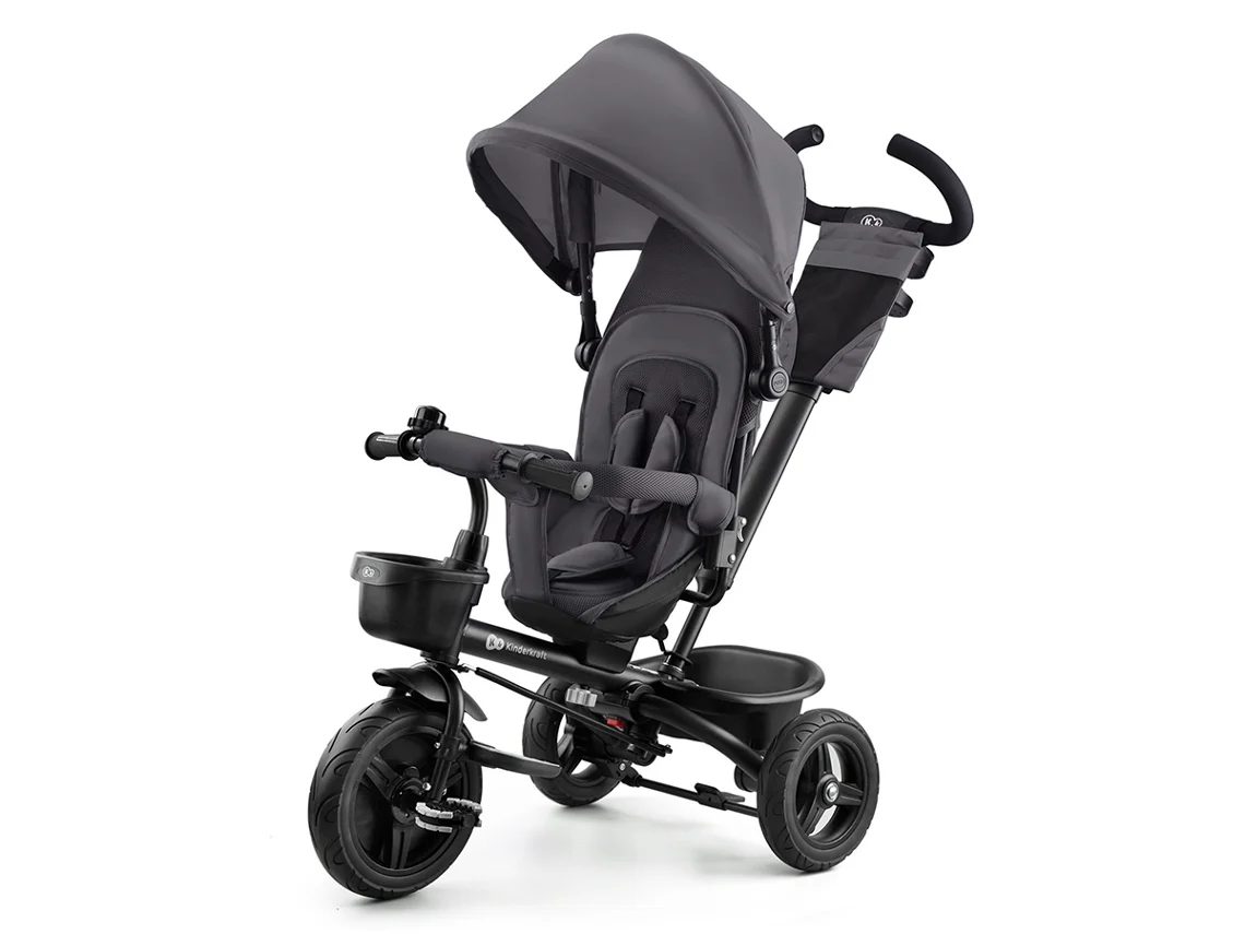 Carrinho de Bebé/Triciclo KINDERKRAFT Aveo Malachite Cinzento (6 em 1)
