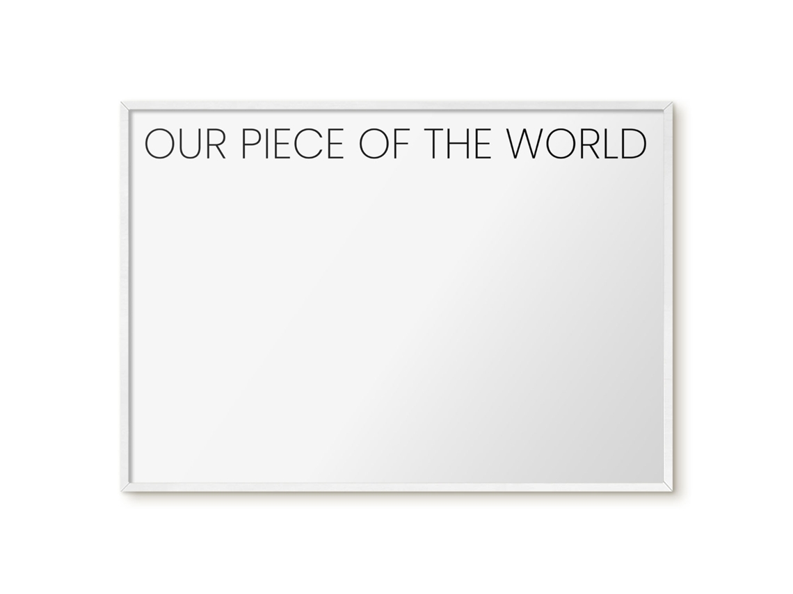 Magnetic Board Our Piece Of The World For The Living Room Espelharte (100x70 Cm)