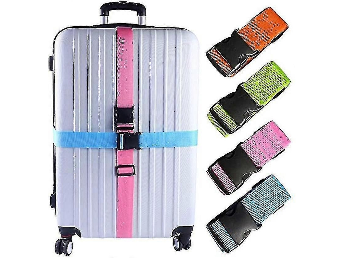 Pacote Com 4 Cintas De 74 Polegadas X 2 Polegadas Para Bagagem, Cinta De Mala Com Largura Ajustável, Acessórios De Viagem, Loja Kuo Lu
