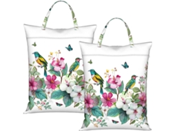 Conjunto De 2 Sacos De Roupa Suja Para Viagem (estampas Florais
