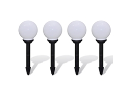 Conjunto 4 Iluminação exterior VIDAXL White Plastic