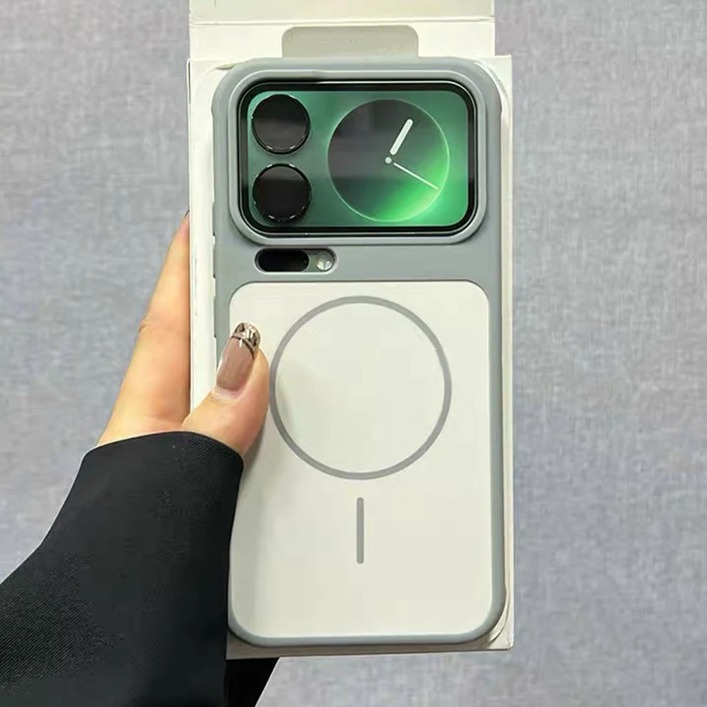Capa Protetora Para Carregamento Sem Fio Xiaomi 17 Pro (cinza), Acabamento Fosco