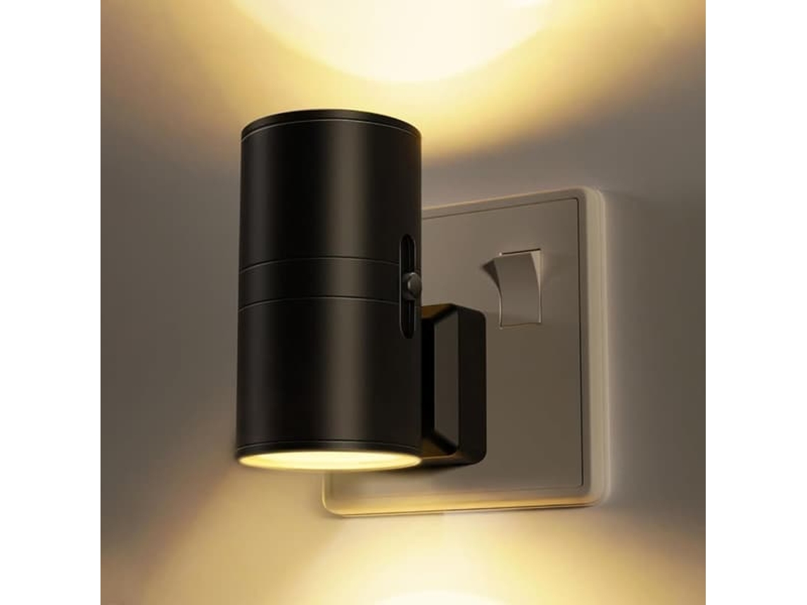 Luz Noturna Led para Tomada, Luz Noturna com Intensidade Regulável, Luz Noturna para Quartos, Escadas, Banheiros e Crianças Pequenas BRILVIBERA