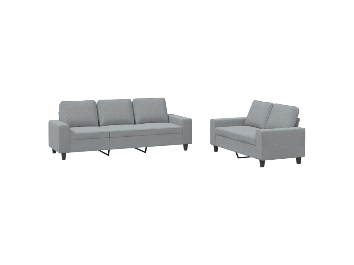 Sofa Set, Sofa Sets Vidaxl Cinzeto Tecido (n/a)
