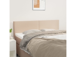 Vidaxl Cabeceiras Cappuccino 144x5x78/88 Cm Couro Artificial