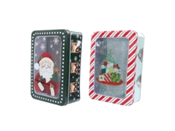 Conjunto De 2 Caixas De Doces Com Tema Natalino, Caixa Para Armazenar Biscoitos, Caixas Para Embalagem De Presentes Hengjian