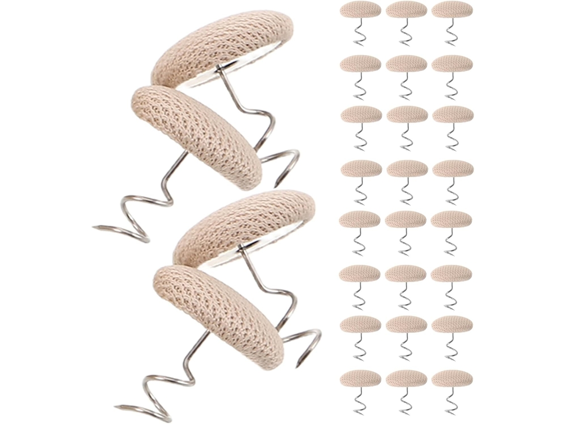 30 Pinos Espirais Antiderrapantes E Firmes Em Aço Inoxidável Para Saias De Colchão, Ideais Para Estofados E Capas De
