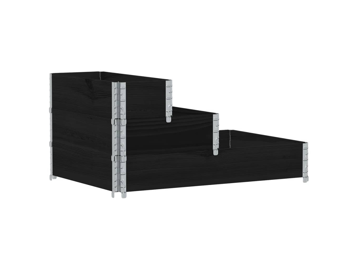 Raised Bed, Raised Beds Vidaxl Preto Madeira De Pinho (120 X 80 Cm (80 X 30 Cm))