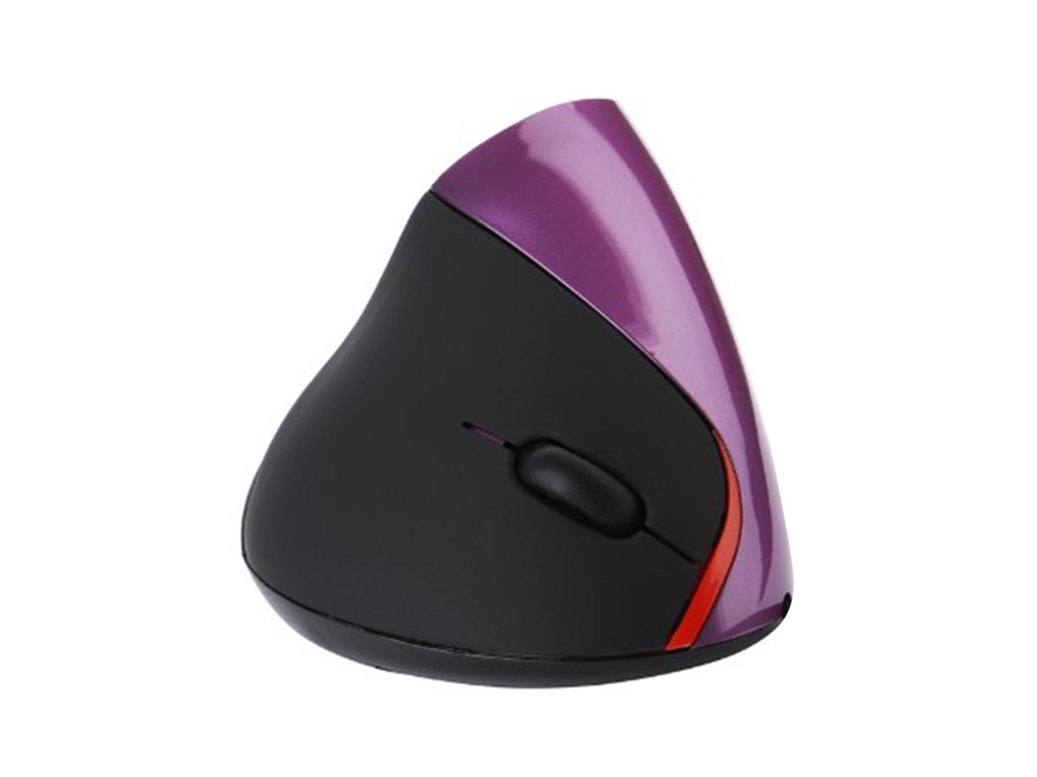 Mouse Vertical Ergonômico com Fio Óptico e Suporte de Pulso para Escritório Laptop PC Roxo | S/MARCA
