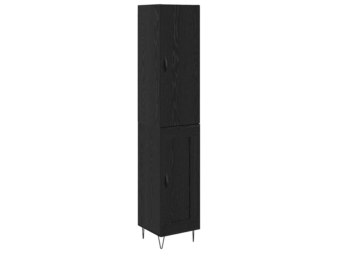 Conjunto 1 Unidade De Armazenamento Vidaxl Preto Derivados De Madeira (34,5 X 34 X 90 Cm)