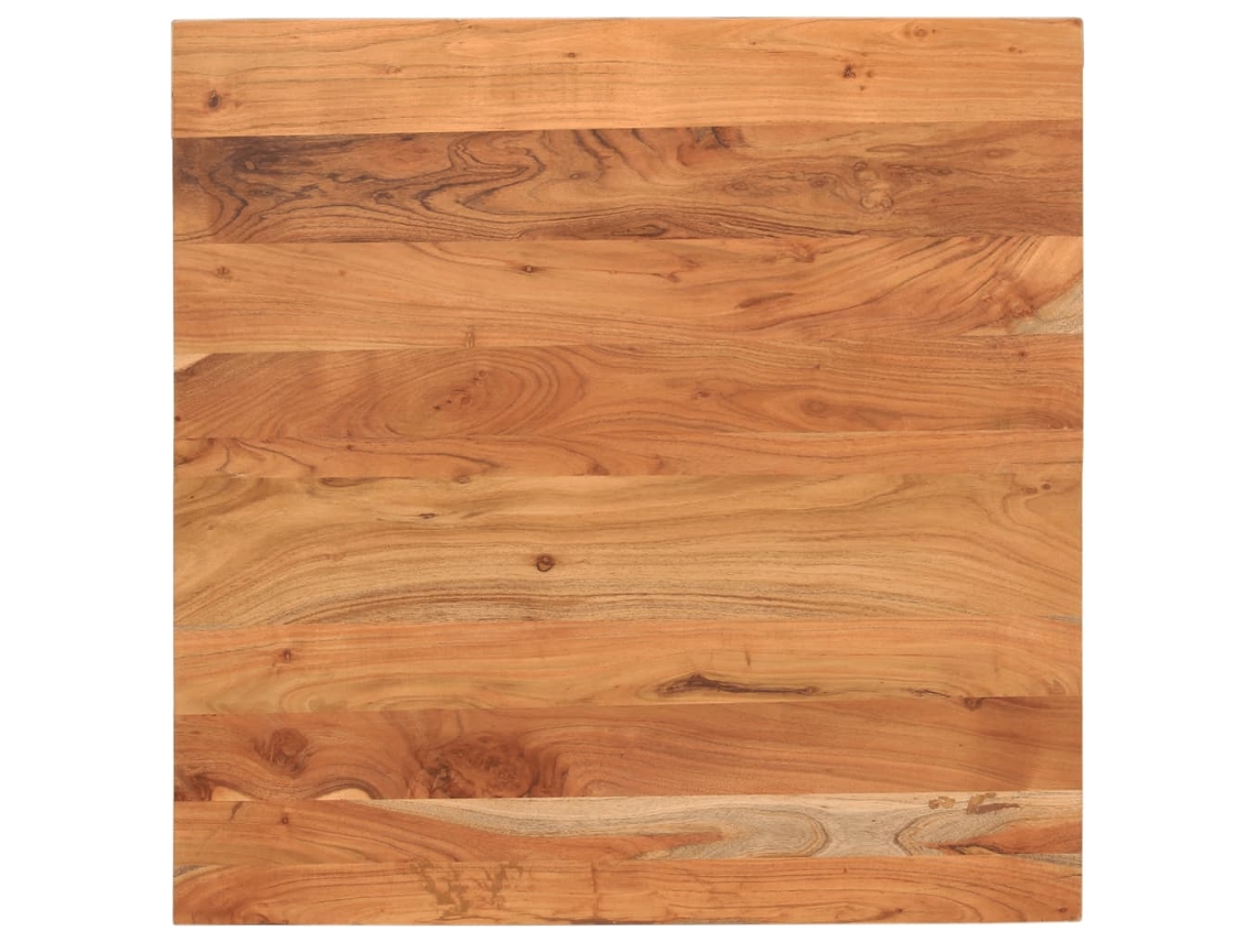 Vidaxl Tampo De Mesa Quadrado 70x70x3,8 Cm Madeira De Acácia Maciça