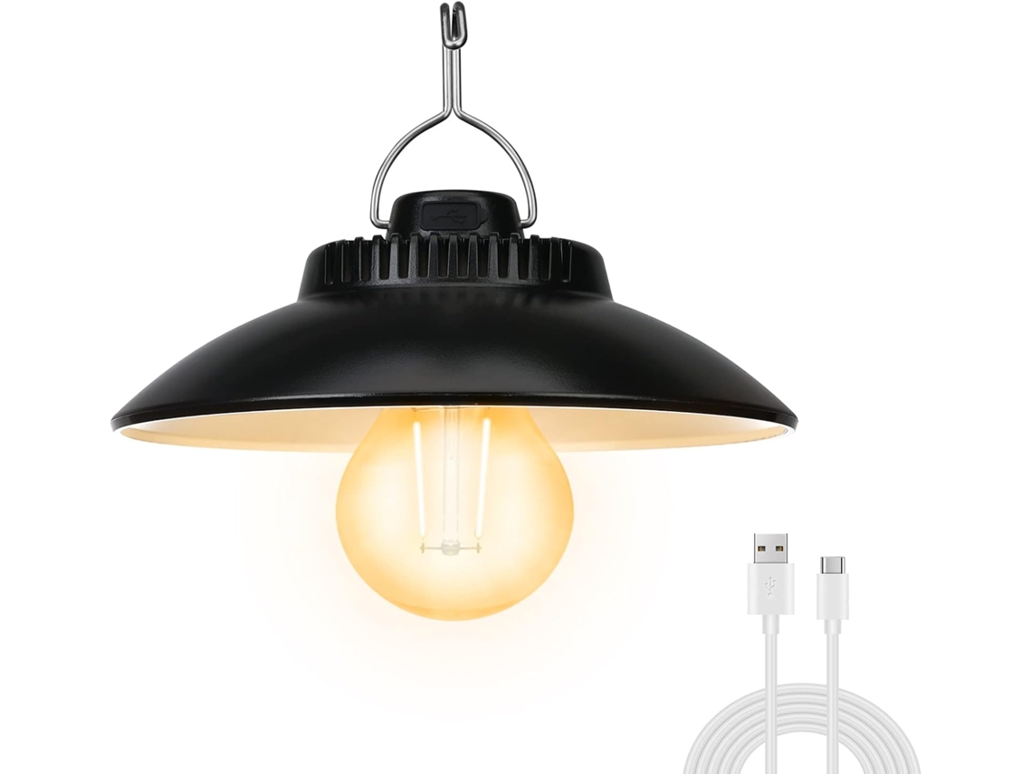Lâmpada De Acampamento Recarregável, Lanterna De Acampamento Retrô Led, Lâmpada De Acampamento 200 Lúmens Ipx4 À Prova Dágua 1200 Aquaforge