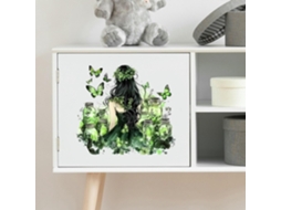 Adesivos de parede decorativos com borboletas verdes para quarto de menina e sala de estar (2 conjuntos)