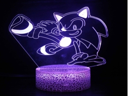 Luminária noturna 3D Lurelia com RGB para quarto infantil, ideal para cabeceira.