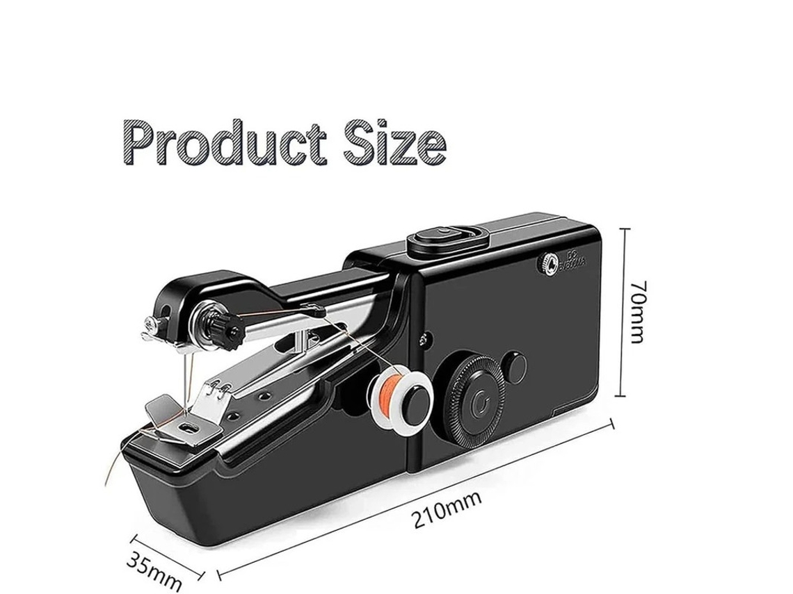 Máquina De Costura Portátil Mini Portátil Sem Fio Essencial Para Artesanato De Costura Rápida Em Casa Preto Yizhood