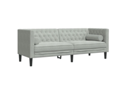 Chesterfield Sofa, Chesterfield Sofas Vidaxl Cinzeto Veludo (n/a)