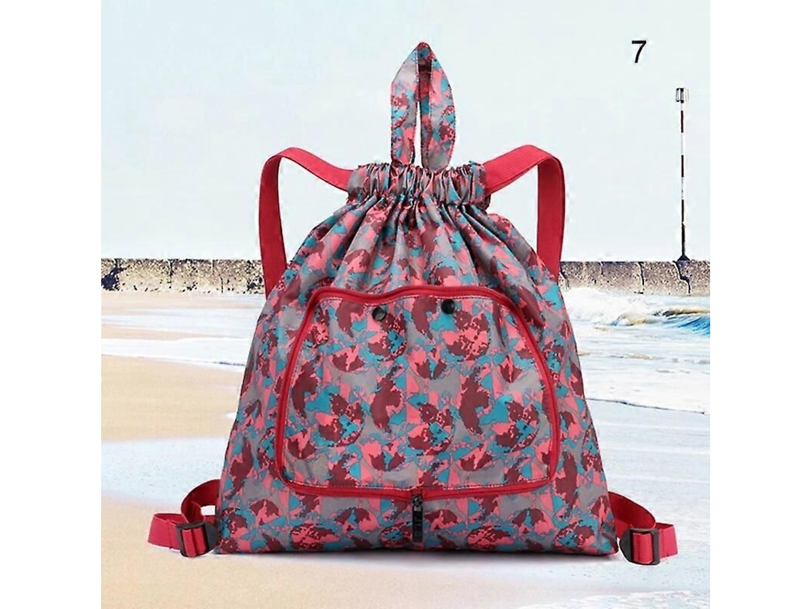 Mochila Multifuncional Dobrável E Portátil Com Estampa Floral Para Mulheres, Ideal Para Camping E Atividades Ao Ar Livre. Grande Capacidade E Des