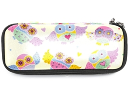 Esta capa grande com estampa de coruja e flores é ideal para escola, mesa de trabalho, adultos e crianças.