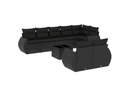 Garden Sofa Set, Garden Sofa Sets Vidaxl Preto Rattan / Vime (n/a)