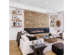 Painel Decorativo De Parede 3d Rubato Rustic Carvalho Maciço - Relevo Estruturado Escovado - 60x15cm - 11 Peças/1m²