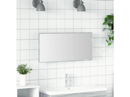Vidaxl Espelho Cinza Alto Sonoma 80 X 37 Cm Vidro E Madeira Engenharia