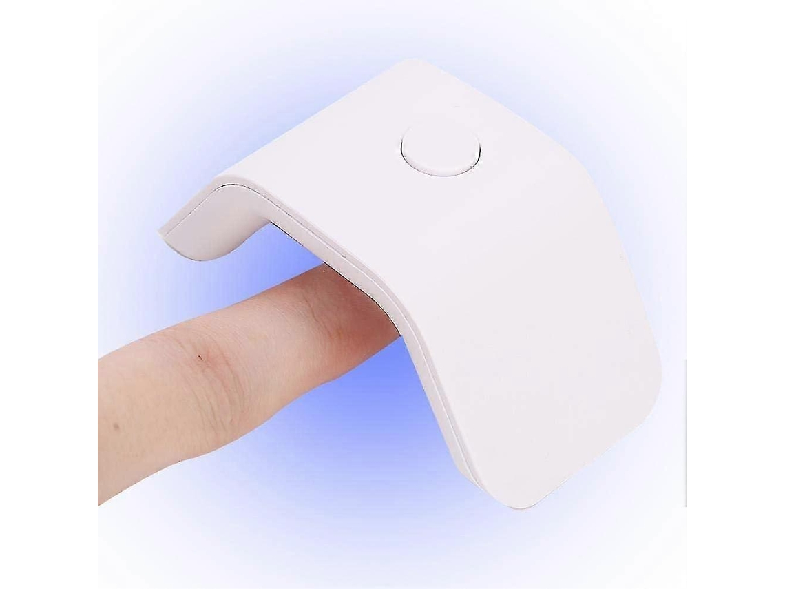 Mini lâmpada UV LED para unhas com secador portátil de 2W e lâmpada de cura para esmalte em gel com aplicador de dedo (2W)