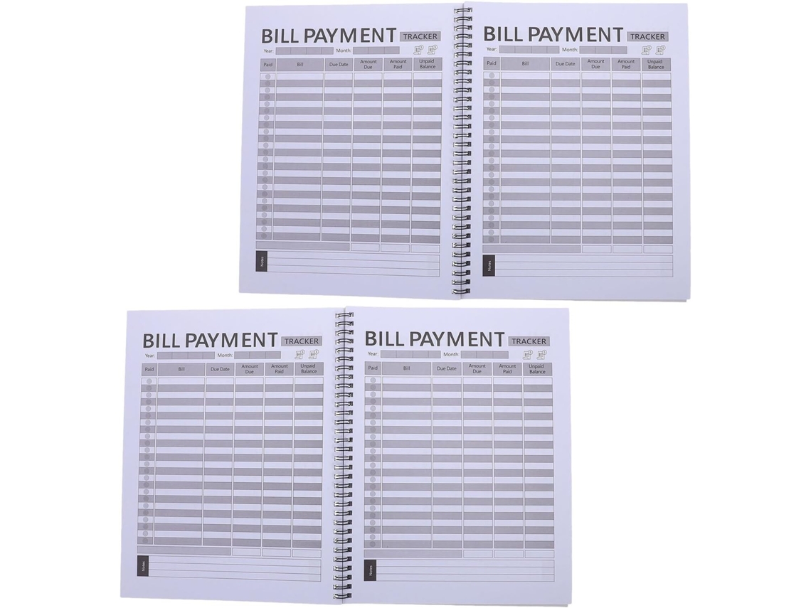 Planilha Mensal De Orçamento E Controle De Despesas, Planejador De Contas Em 2 Volumes, Organizador Preto