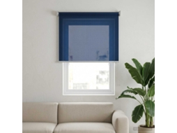 Vidaxl Persiana Rolô Externa Com Bloco De 90% Uv Azul 80 X 140 Cm Hdpe