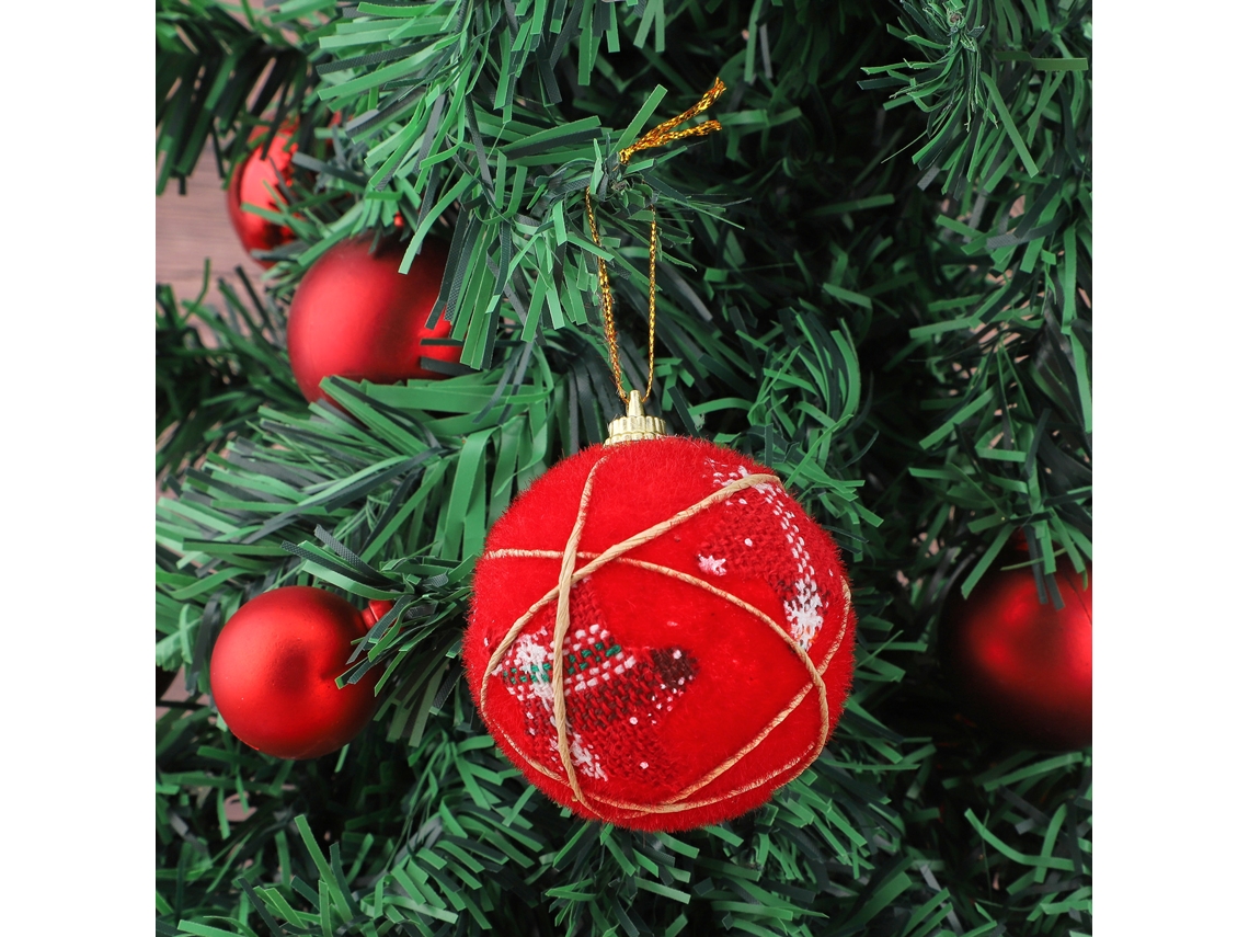 Bolas De Espuma De Natal (design De Estrela Vermelha, Pacote Com 6) Eoocoo