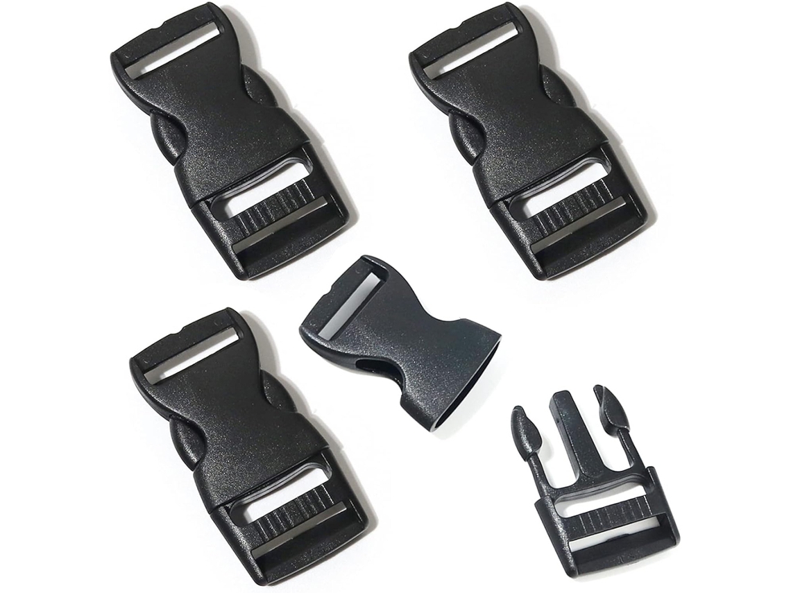 Clipes de plástico de 4 x 25 mm, dupla face, adequados para malas, bolsas e mochilas, bolsas, 3,1 x 6,5 cm Slowmoose