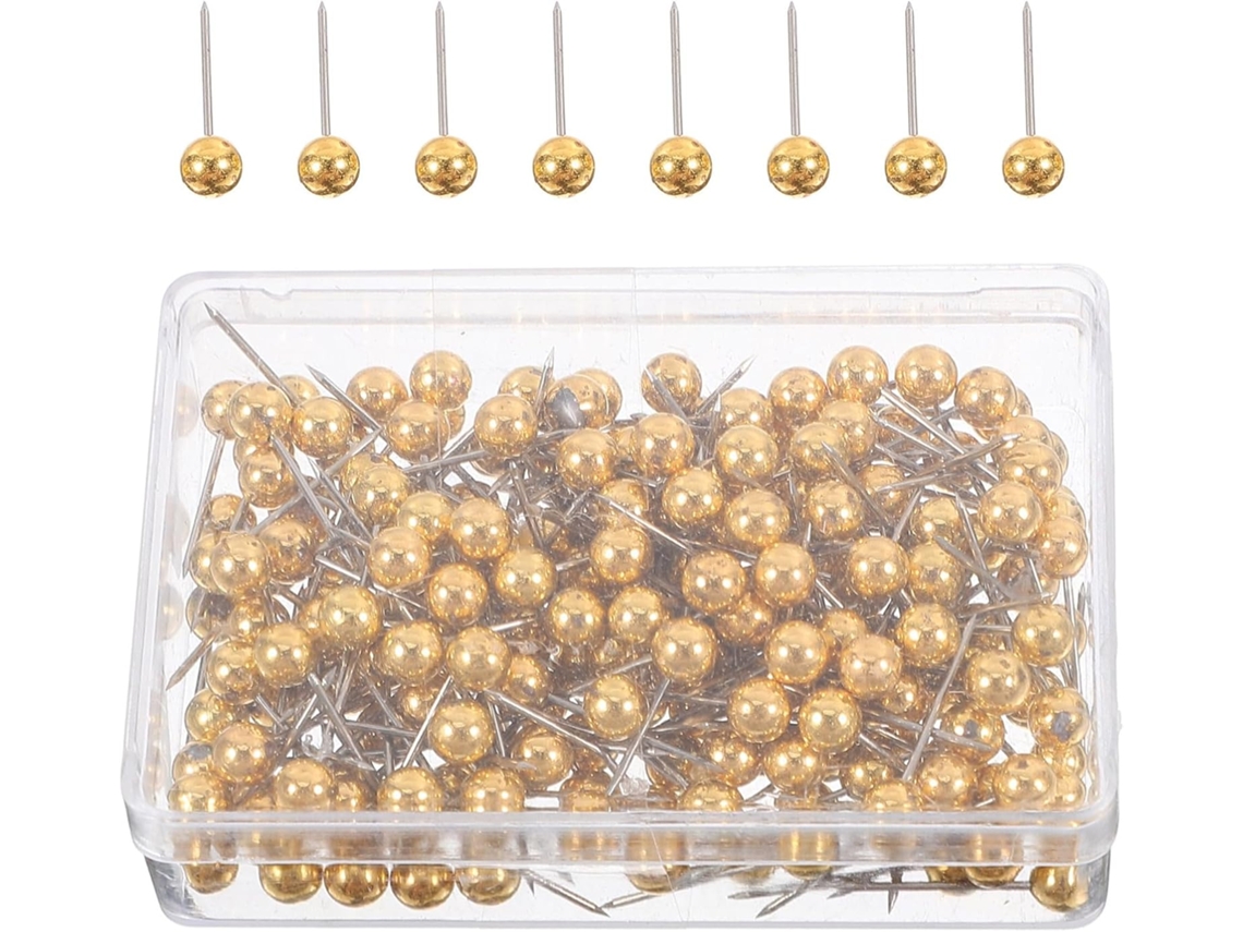 200 Tachinhas Douradas Com Cabeça Redonda Para Fotos E Objetos Decorativos, Resistentes E Seguras, Ideais Para