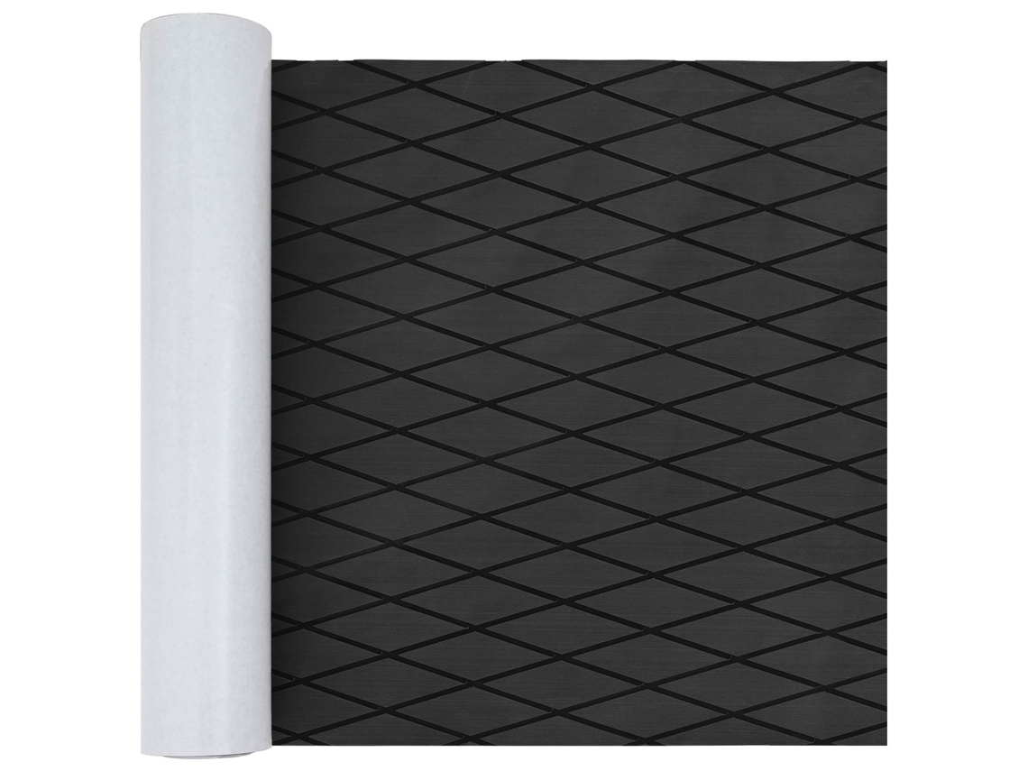 Vidaxl Tapete De Barco Riscas Cinza Escuro E Preto 190 X 70 Cm Eva