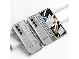25-26 Transparent Case For Samsung Galaxy Z Fold6 Plating Case With S Pen Holder, Protective Case With Stand For Samsung Galaxy Z Fold 6 2024