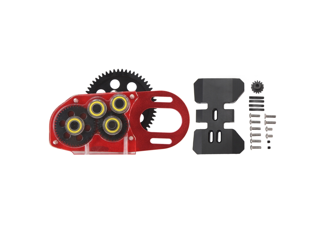 Mali caixa de Engrenagens 2low com Motor para Scx10 Ii Iii Capra Carro Rc 1/10 Leve Vermelha