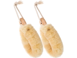 Conjunto Tehaux Com 2 Escovas Esfoliantes Em Fibra De Sisal Natural, Escova Para Pele Seca, Escova Corporal Pequena