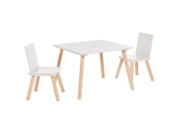Mesa Infantil com Cadeiras Wringley  Branco