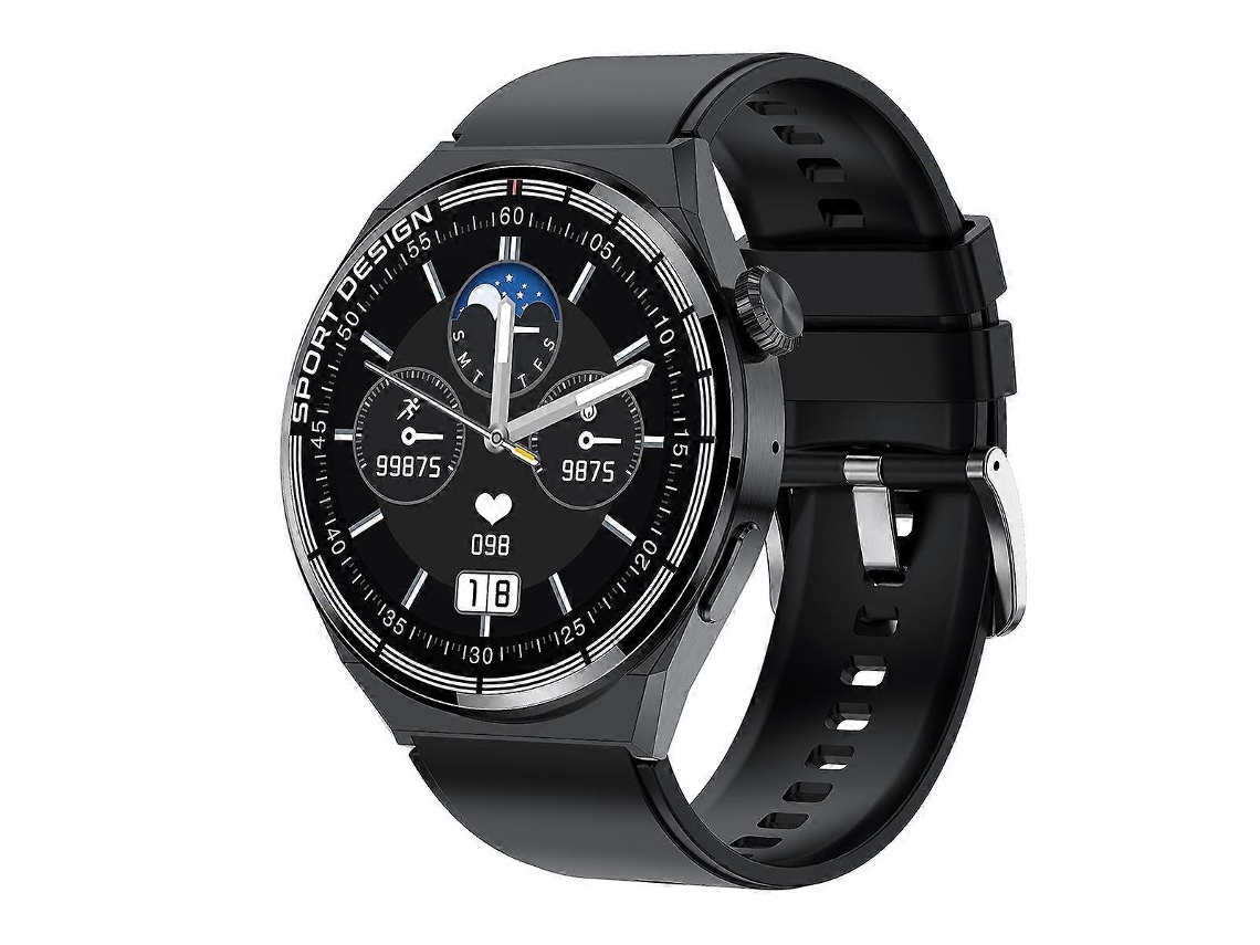Relógio inteligente HDT 3 Max de 1,6 polegadas com pulseira de silicone, à prova d'água IP67, compatível com chamadas Bluetooth e NFC VONKELIOS