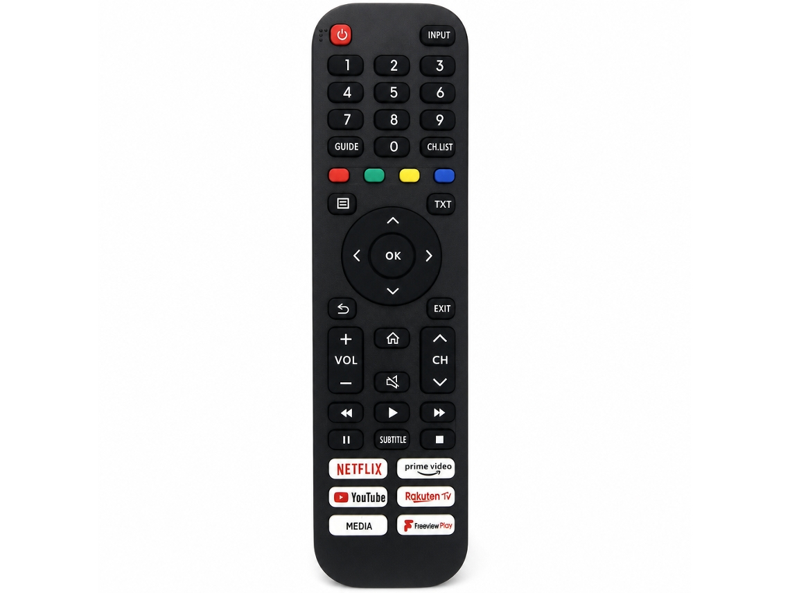 Comando À Distância Para Tv Compatível Com Hisense En2y30h Com Botões Netflix, Prime Video E Youtube