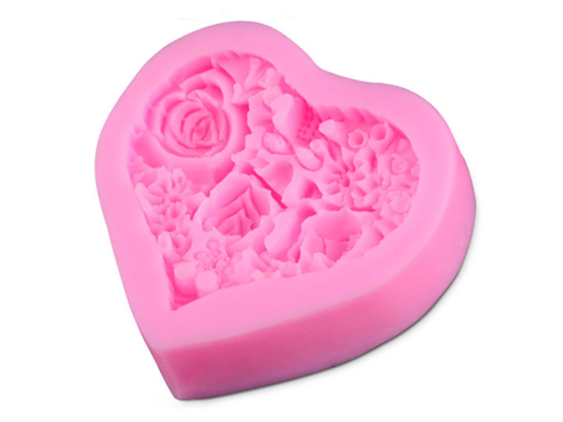 Molde De Silicona Corazón Lavable Y Resistente Al Calor Para Chocolate Postres Galletas