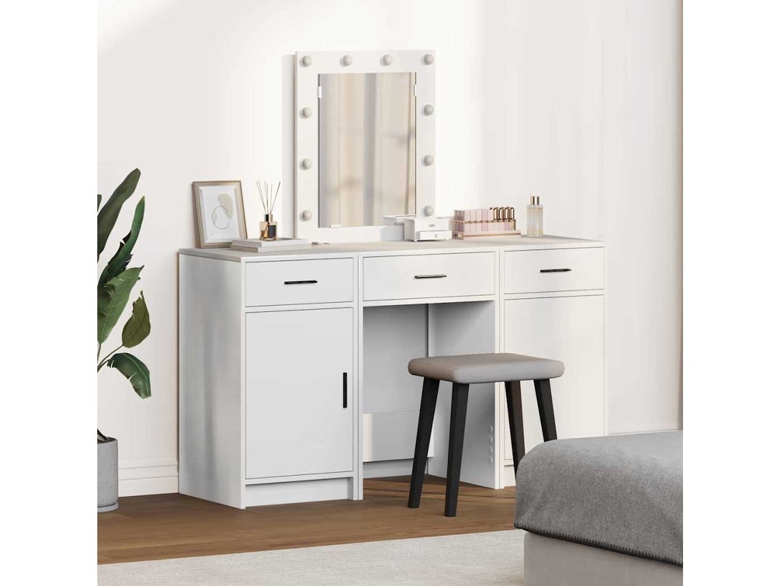 Vidaxl Mesa De Vestir Branco 50 X 41 X 135 Cm Madeira Processada