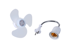 Ventilador E27 Com Ângulo Ajustável E Luz Led Para Casa, Estoque Pequeno, Ventilador De 5,5 Polegadas Brilvibera